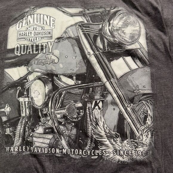 Harley Davidson Red Rock Las Vegas Men's Gray‎ Size Lg Motorcycles HD - Picture 2 of 7